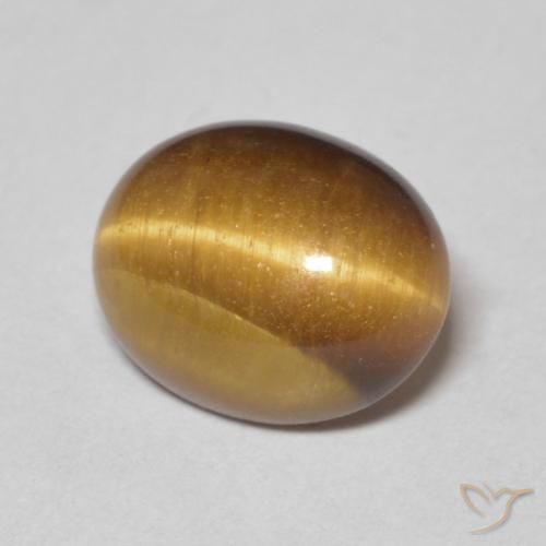 Ojo de Tigre Marrón medio natural de 2.78 ct, Ovalada, Opaco