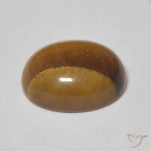Ojo de Tigre Marrón medio natural de 2.78 ct, Ovalada, Opaco