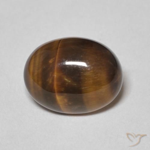 2.20ct Natural Marrón jengibre Ojo de Tigre, Ovalada, Opaco
