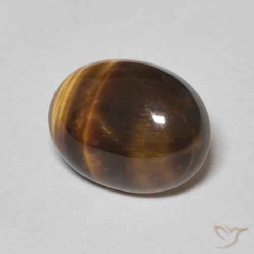 Ojo de Tigre Marrón jengibre natural de 2.20 ct, Ovalada, Opaco