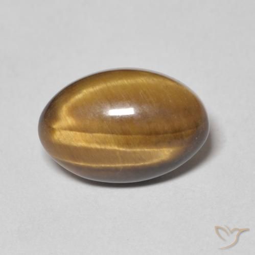 3.71ct Natural Marrón cálido Ojo de Tigre, Ovalada, Opaco