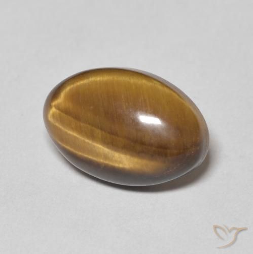 Ojo de Tigre Marrón cálido natural de 3.71 ct, Ovalada, Opaco