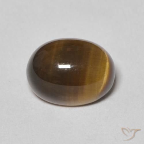 2.09ct Natural Marrón medio Ojo de Tigre, Ovalada, Opaco