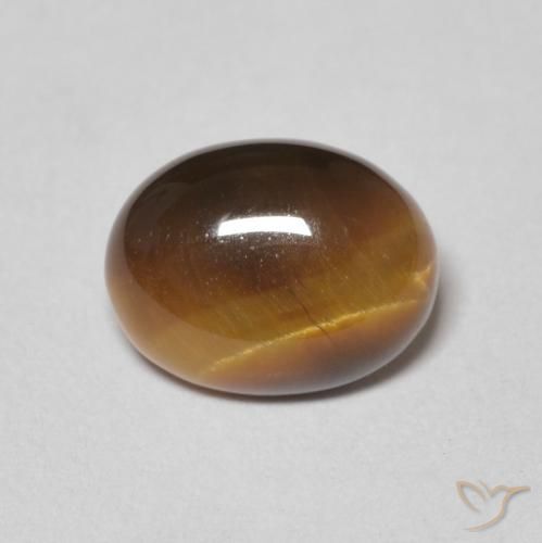 1.78ct Natural Marrón dorado Ojo de Tigre, Ovalada, Opaco