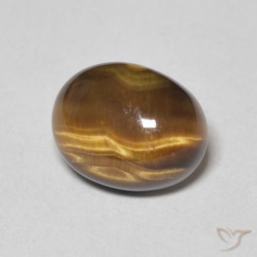 Ojo de Tigre Marrón cálido natural de 2.09 ct, Ovalada, Opaco