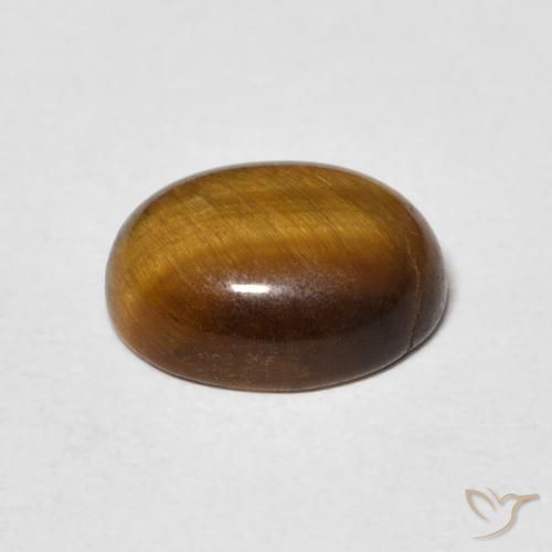 Ojo de Tigre Marrón cálido natural de 2.62 ct, Ovalada, Opaco