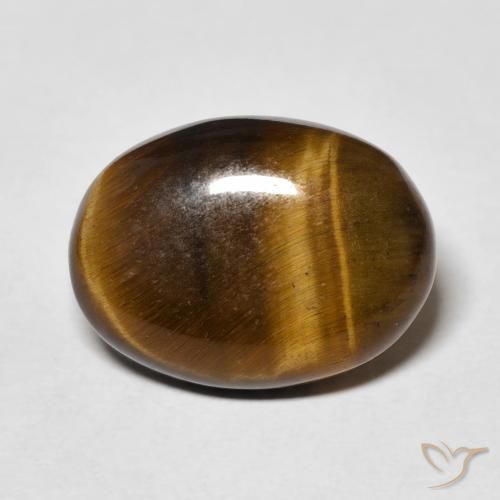 8.66ct Natural Marrón cálido Ojo de Tigre, Ovalada, Opaco