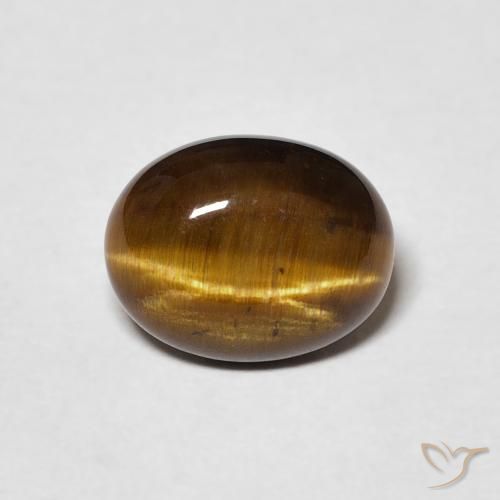 1.68ct Natural Marrón cálido Ojo de Tigre, Ovalada, Opaco
