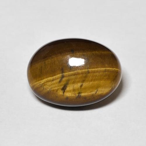5.06ct Natural Marrón dorado Ojo de Tigre, Ovalada, Opaco