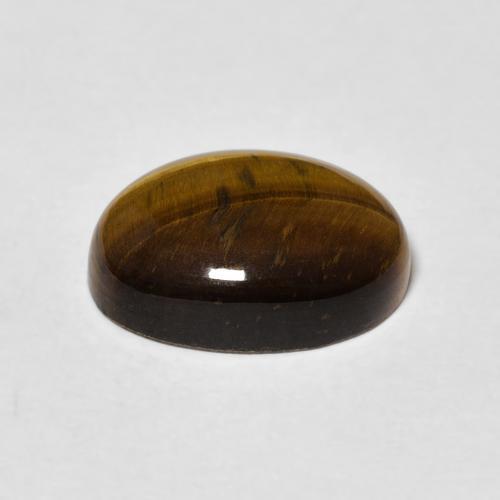 Ojo de Tigre Marrón dorado natural de 5.06 ct, Ovalada, Opaco
