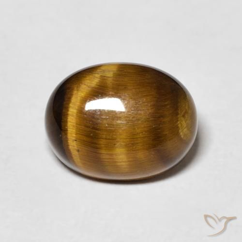 2.16ct Natural Marrón dorado Ojo de Tigre, Ovalada, Opaco