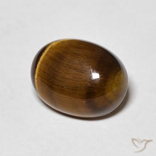 Ojo de Tigre Marrón dorado natural de 2.16 ct, Ovalada, Opaco