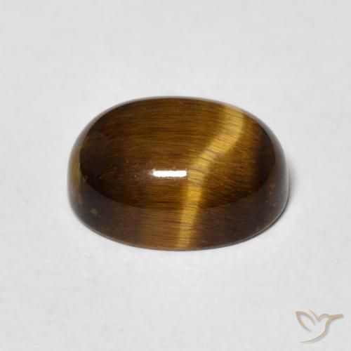 Ojo de Tigre Marrón dorado natural de 2.16 ct, Ovalada, Opaco