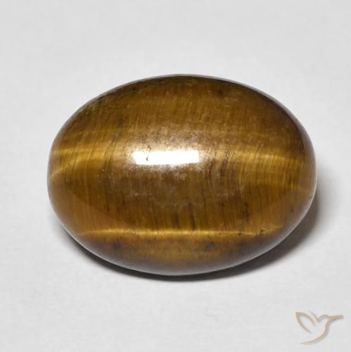 9.46ct Natural Marrón dorado Ojo de Tigre, Ovalada, Opaco