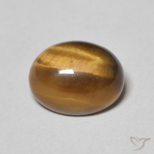 3.12ct Natural Marrón cálido Ojo de Tigre, Ovalada, Opaco