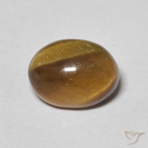 1.70ct Natural Marrón medio Ojo de Tigre, Ovalada, Opaco