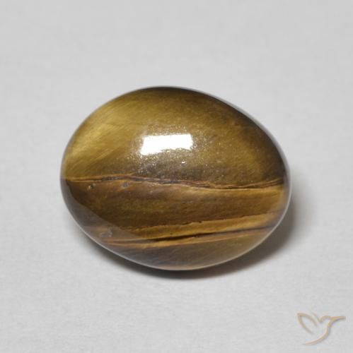 3.27ct Natural Marrón dorado Ojo de Tigre, Ovalada, Opaco