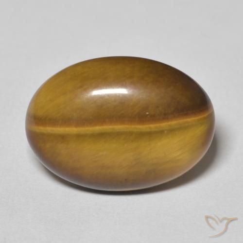 9.64ct Natural Marrón cálido Ojo de Tigre, Ovalada, Opaco