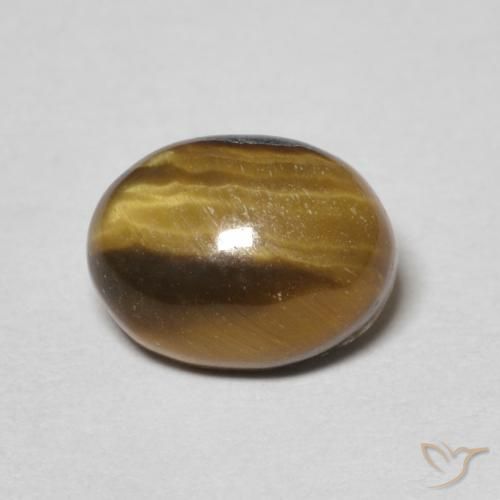 1.68ct Natural Medium Light-Brown Ojo de Tigre, Ovalada, Opaco