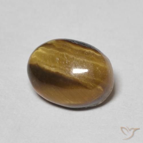Ojo de Tigre Medium Light-Brown natural de 1.68 ct, Ovalada, Opaco