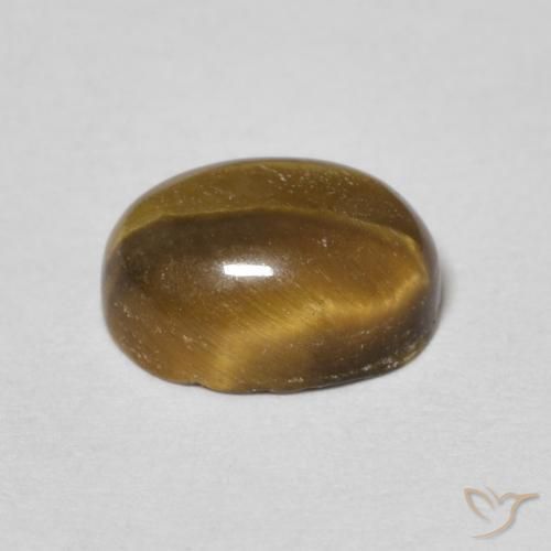 Ojo de Tigre Medium Light-Brown natural de 1.68 ct, Ovalada, Opaco
