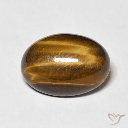 6.35ct Natural Marrón medio Ojo de Tigre, Ovalada, Opaco