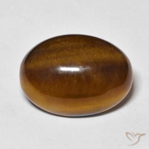 11.06ct Natural Marrón cálido Ojo de Tigre, Ovalada, Opaco