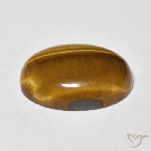 Ojo de Tigre Marrón cálido natural de 11.06 ct, Ovalada, Opaco
