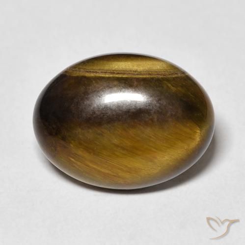 8.99ct Natural Marrón dorado Ojo de Tigre, Ovalada, Opaco