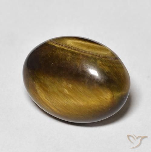 Ojo de Tigre Marrón dorado natural de 8.99 ct, Ovalada, Opaco