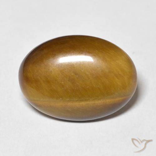 9.25ct Natural Marrón medio Ojo de Tigre, Ovalada, Opaco