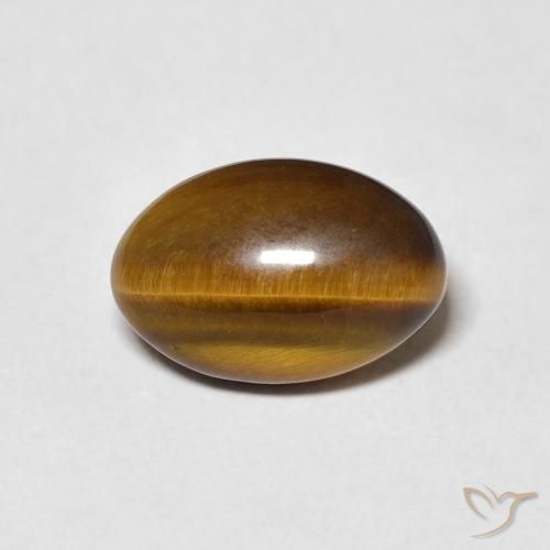 4.04ct Natural Marrón cálido Ojo de Tigre, Ovalada, Opaco
