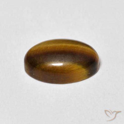 Ojo de Tigre Marrón cálido natural de 4.04 ct, Ovalada, Opaco
