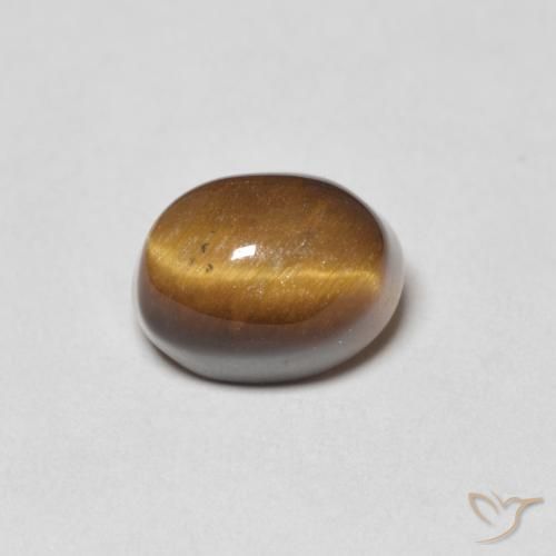 4.94ct Natural Marrón cálido Ojo de Tigre, Ovalada, Opaco
