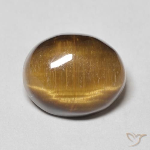 6.12ct Natural Marrón cálido Ojo de Tigre, Ovalada, Opaco
