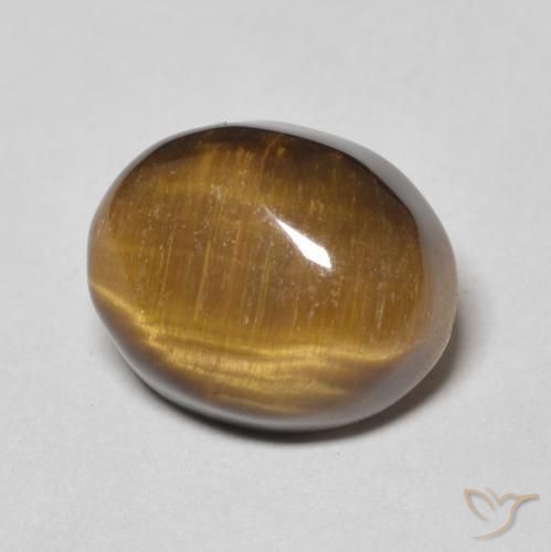 Ojo de Tigre Marrón cálido natural de 6.12 ct, Ovalada, Opaco