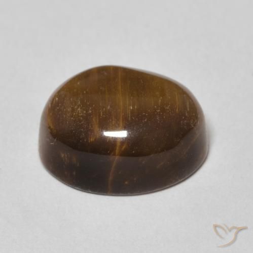 Ojo de Tigre Marrón cálido natural de 6.12 ct, Ovalada, Opaco