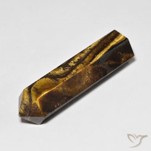 36.44ct Natural Marrón amarillento Ojo de Tigre, Elegante, Opaco