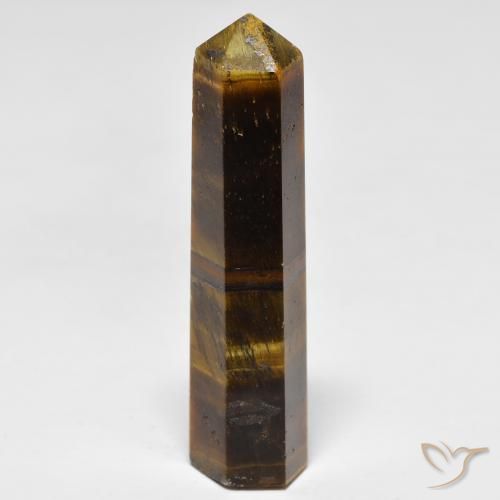 Tiger's eye marrón natural de 26,11 ct, forma elegante, opaco