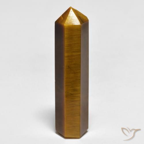 22.03ct Natural Marrón amarillento Ojo de Tigre, Elegante, Opaco