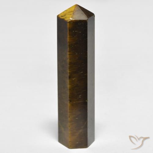 27.00ct Natural Marrón dorado Ojo de Tigre, Elegante, Opaco