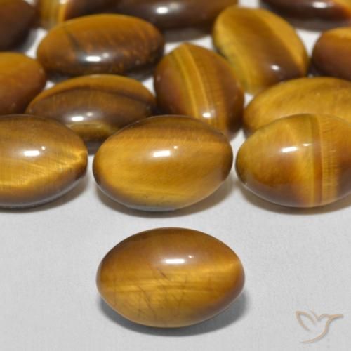 3.79ct Natural Marrón cálido Ojo de Tigre, Ovalada, Opaco