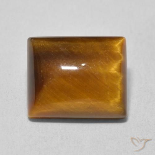 6.18ct Natural Marrón cálido Ojo de Tigre, Corte Baguette, Opaco