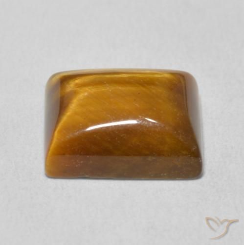 Ojo de Tigre Marrón cálido natural de 6.18 ct, Corte Baguette, Opaco