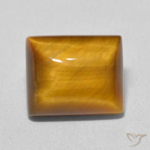 6.15ct Natural Medium Light-Brown Ojo de Tigre, Corte Baguette, Opaco
