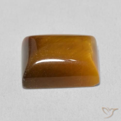 Ojo de Tigre Medium Light-Brown natural de 6.15 ct, Corte Baguette, Opaco