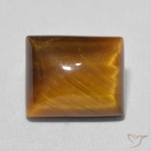 6.29ct Natural Marrón cálido Ojo de Tigre, Corte Baguette, Opaco