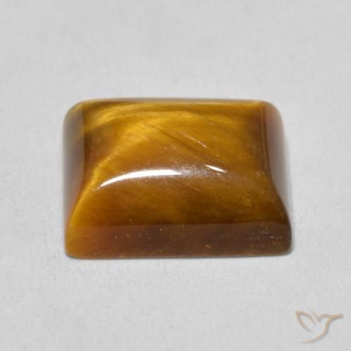 Ojo de Tigre Marrón cálido natural de 6.29 ct, Corte Baguette, Opaco