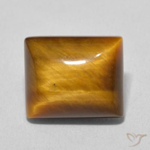 6.32ct Natural Marrón dorado Ojo de Tigre, Corte Baguette, Opaco