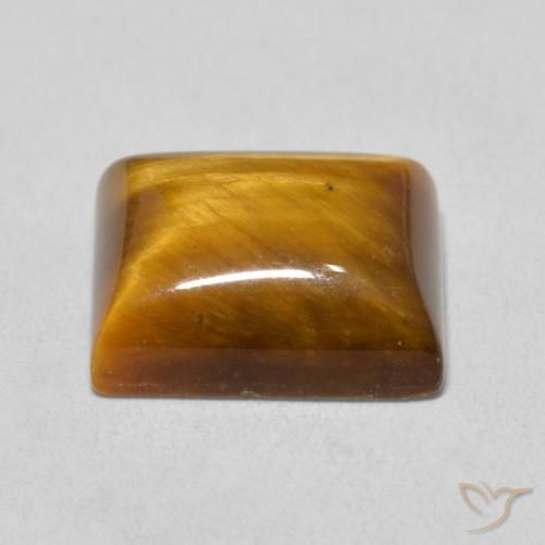 Ojo de Tigre Marrón dorado natural de 6.32 ct, Corte Baguette, Opaco